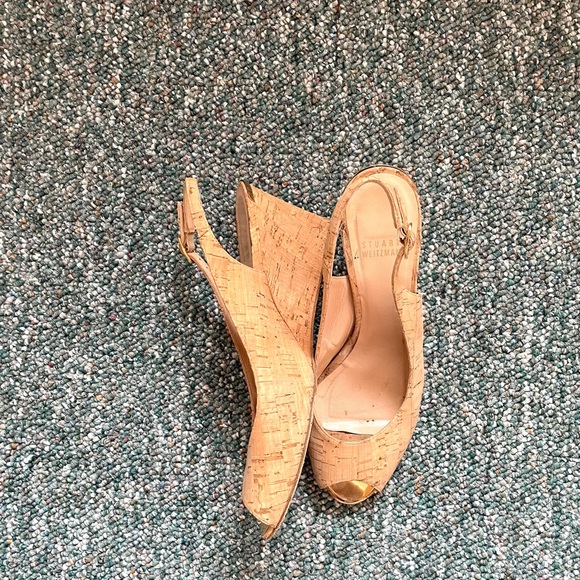 Stuart Weitzman Shoes - STUART WEITZMAN / CORK WEDGE SANDALS